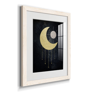 Jeweled Moon - Premium Framed Print - Distressed Barnwood Frame - Ready to Hang
