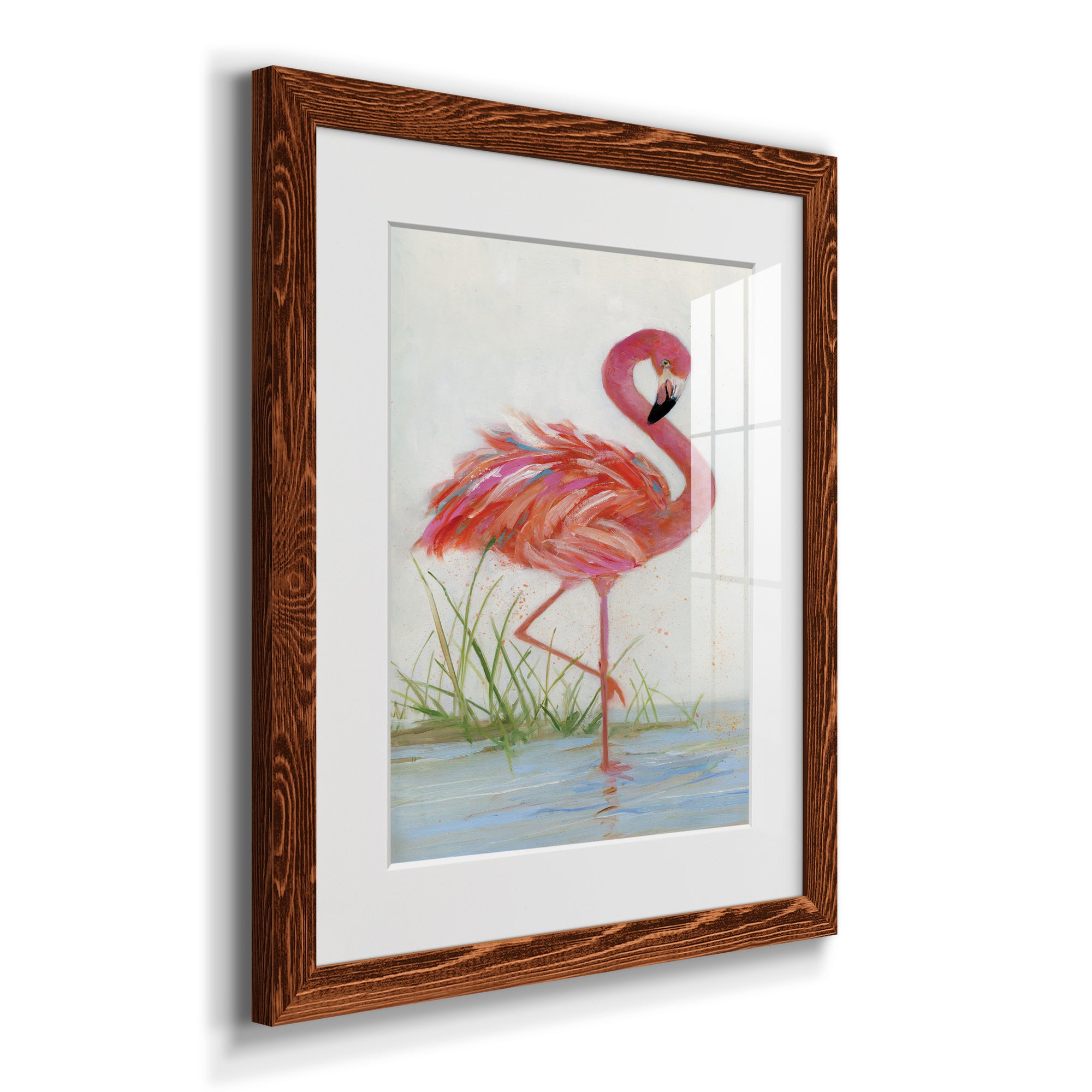 Flamingo I - Barnwood Framed Art Print