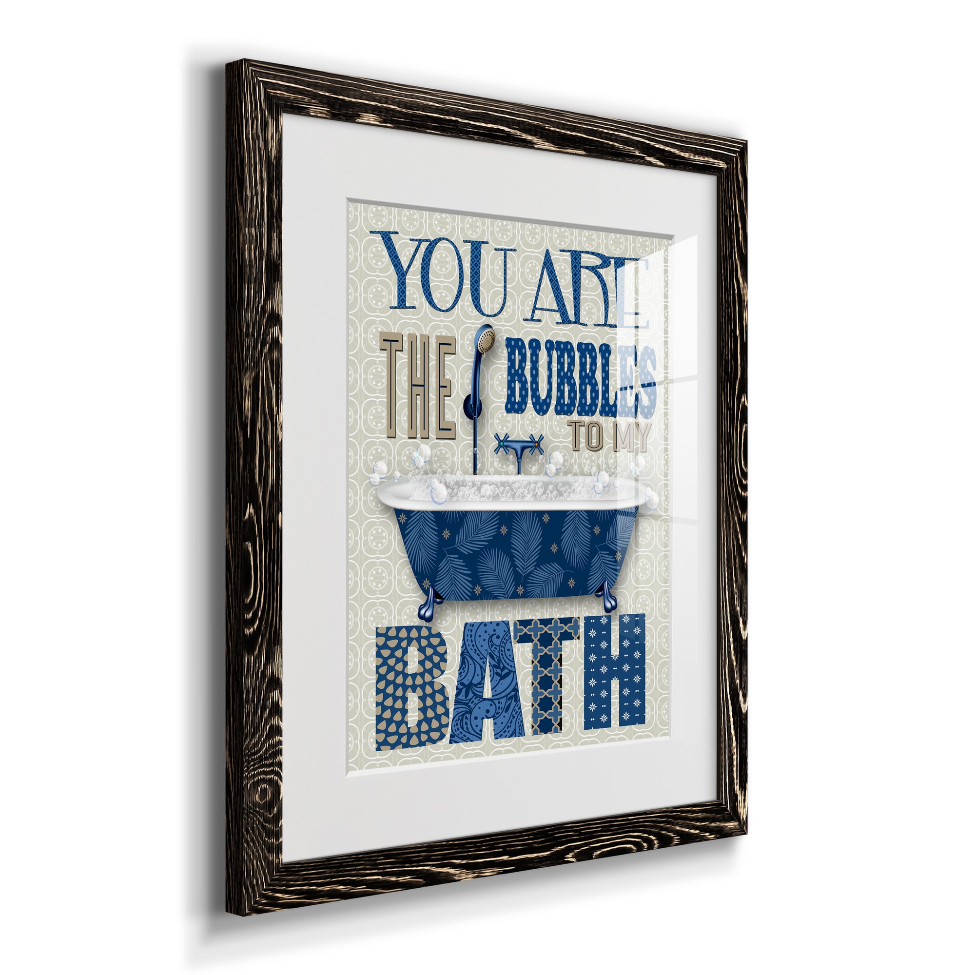 Bubble Bath - Premium Framed Print - Distressed Barnwood Frame - Ready to Hang