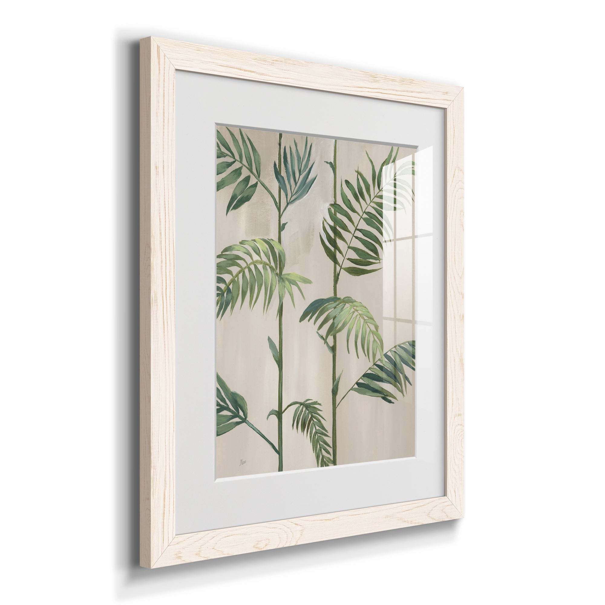 Modern Fronds I - Barnwood Framed Art Print