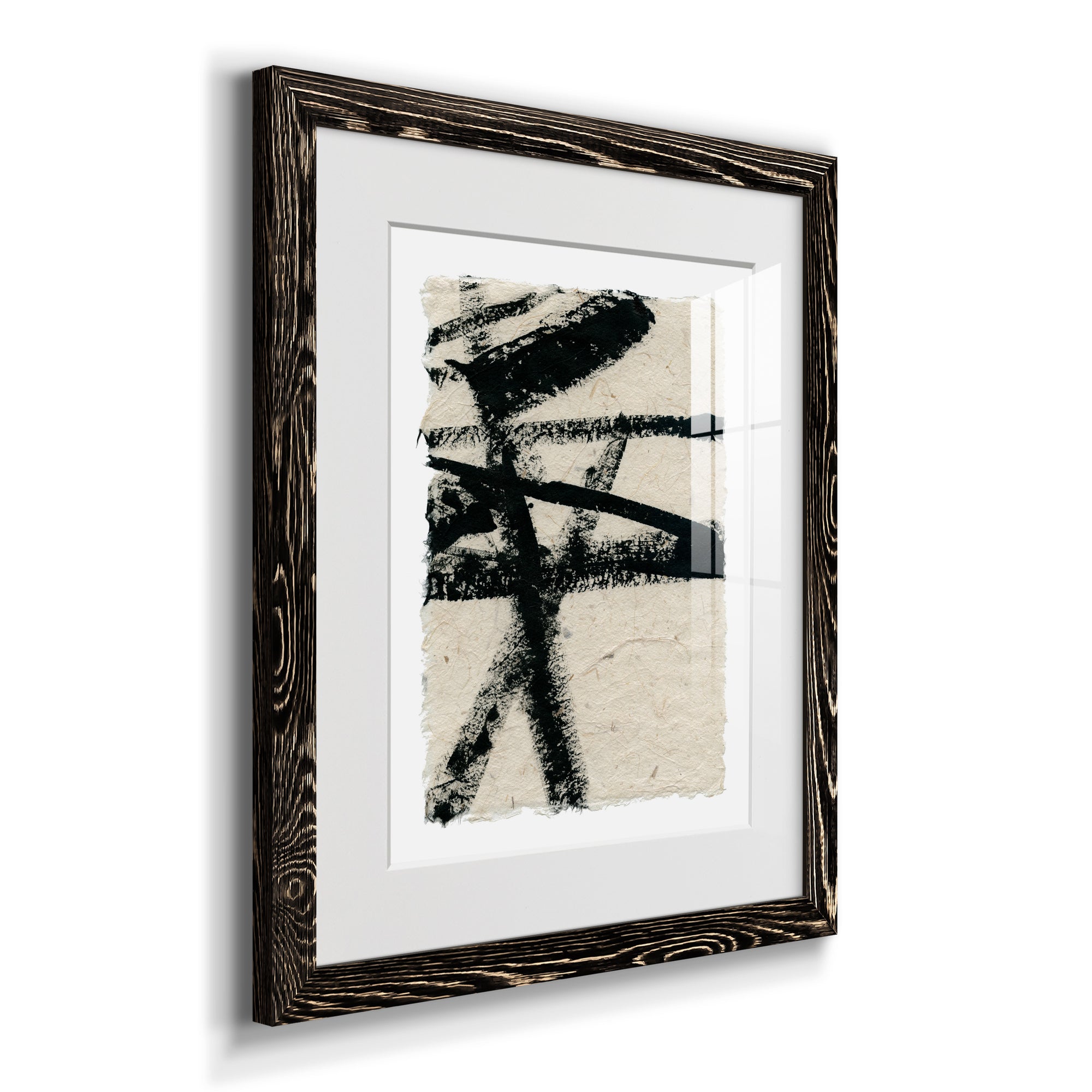 Lines Crossed III - Premium Framed Print - Distressed Barnwood Frame - Ready to Hang