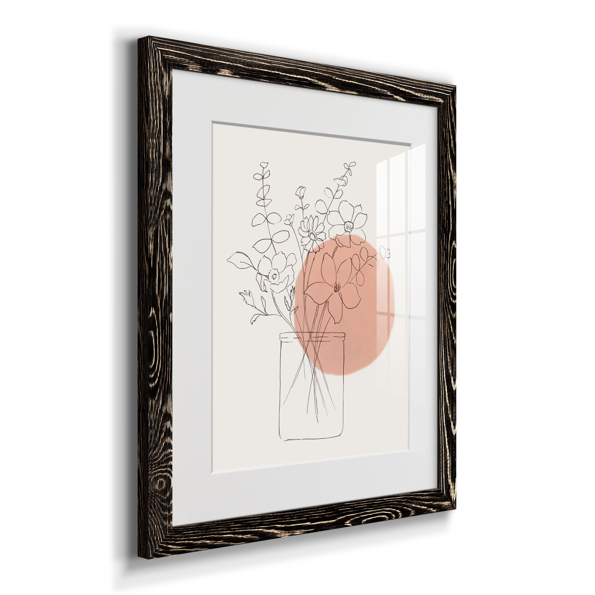 Contemporary Wildflower Bouquet - Premium Framed Print - Distressed Barnwood Frame - Ready to Hang