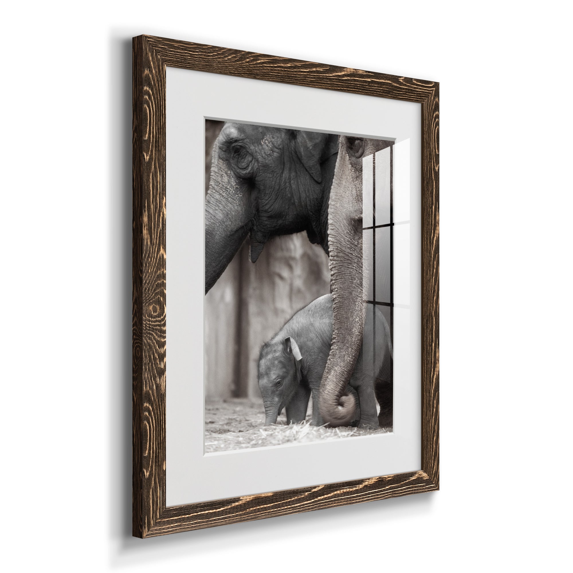 Family Moment - Barnwood Framed Art Print
