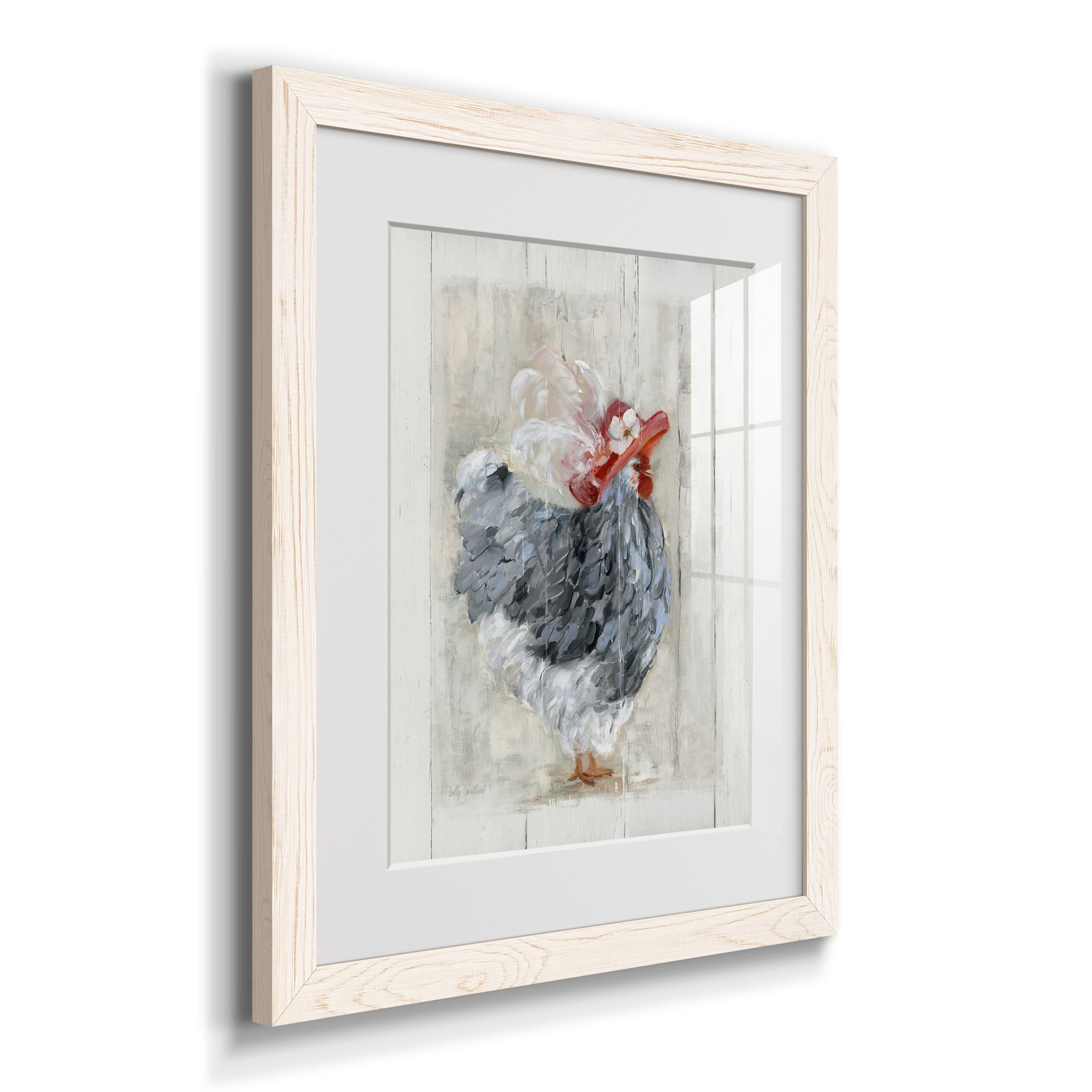 Sunday Best Hen - Barnwood Framed Art Print
