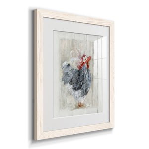 Sunday Best Hen - Barnwood Framed Art Print