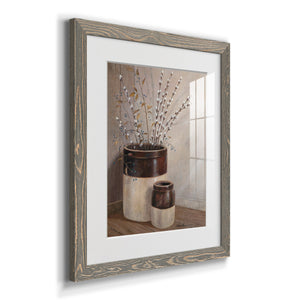 Pussywillows & Spring - Barnwood Framed Art Print