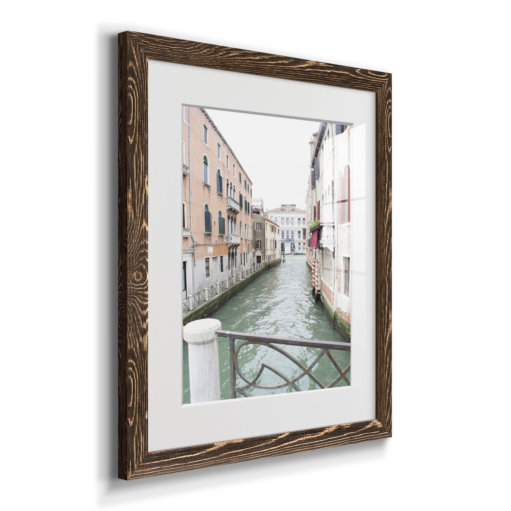 Venice Canal I - Premium Framed Print - Distressed Barnwood Frame - Ready to Hang