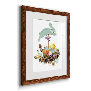 Bunny Hop - Barnwood Framed Art Print