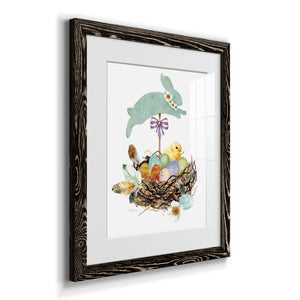 Bunny Hop - Barnwood Framed Art Print