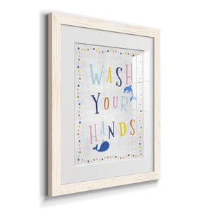 Wash Your Hands - Premium Framed Print - Distressed Barnwood Frame - Ready to Hang