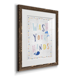 Wash Your Hands - Premium Framed Print - Distressed Barnwood Frame - Ready to Hang