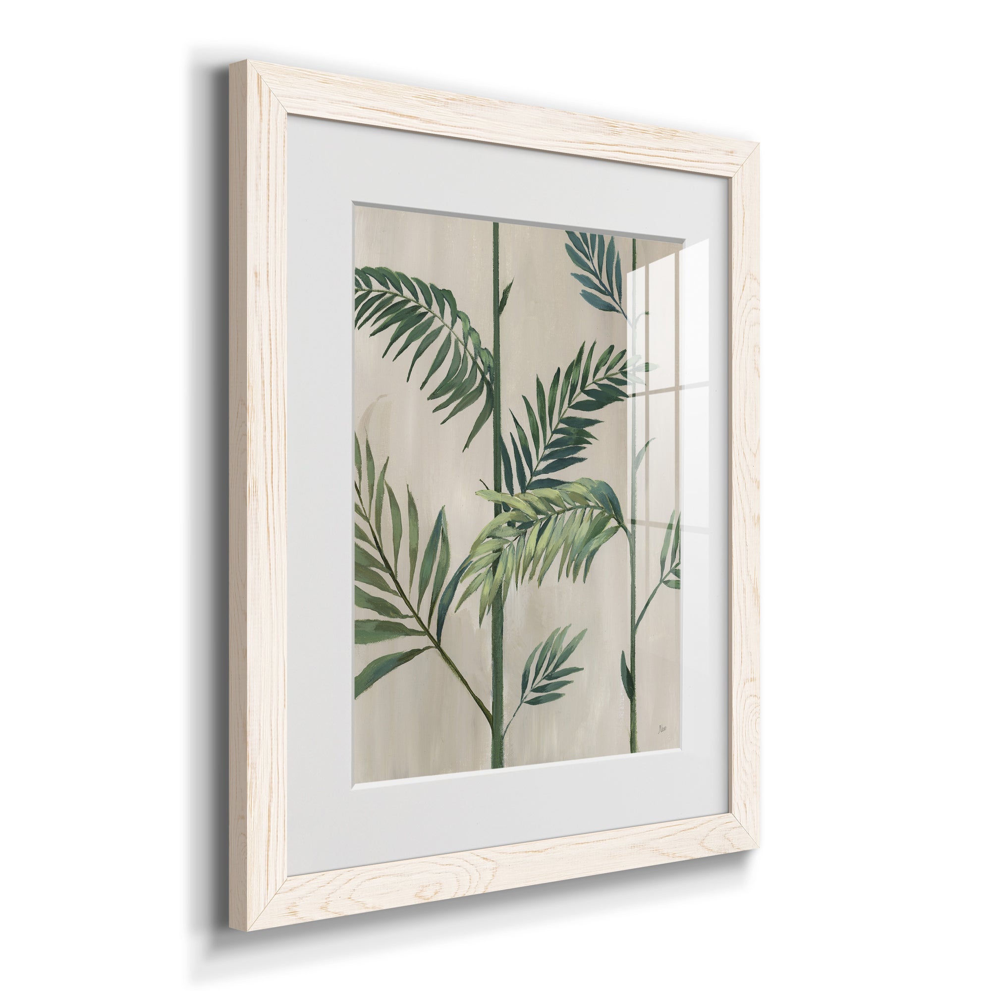Modern Fronds II - Barnwood Framed Art Print