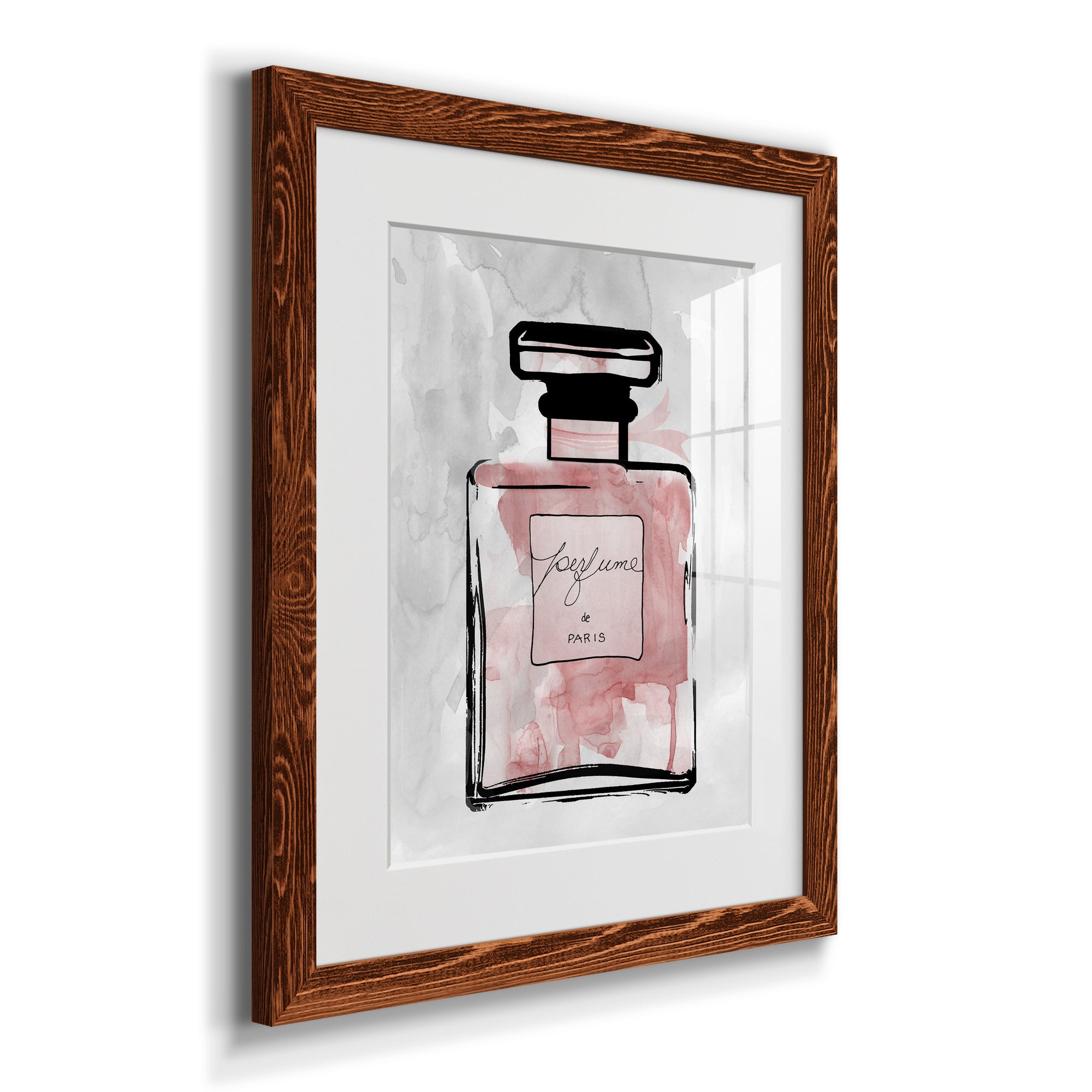 Blush Wash Perfume - Barnwood Framed Art Print