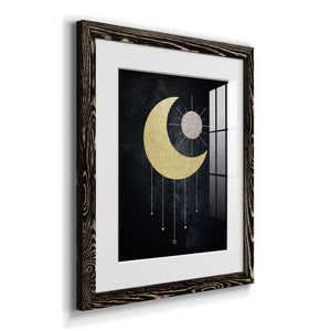 Jeweled Moon - Premium Framed Print - Distressed Barnwood Frame - Ready to Hang
