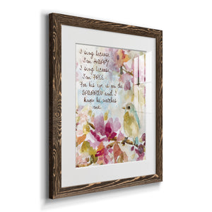 He Watches Me - Barnwood Framed Art Print