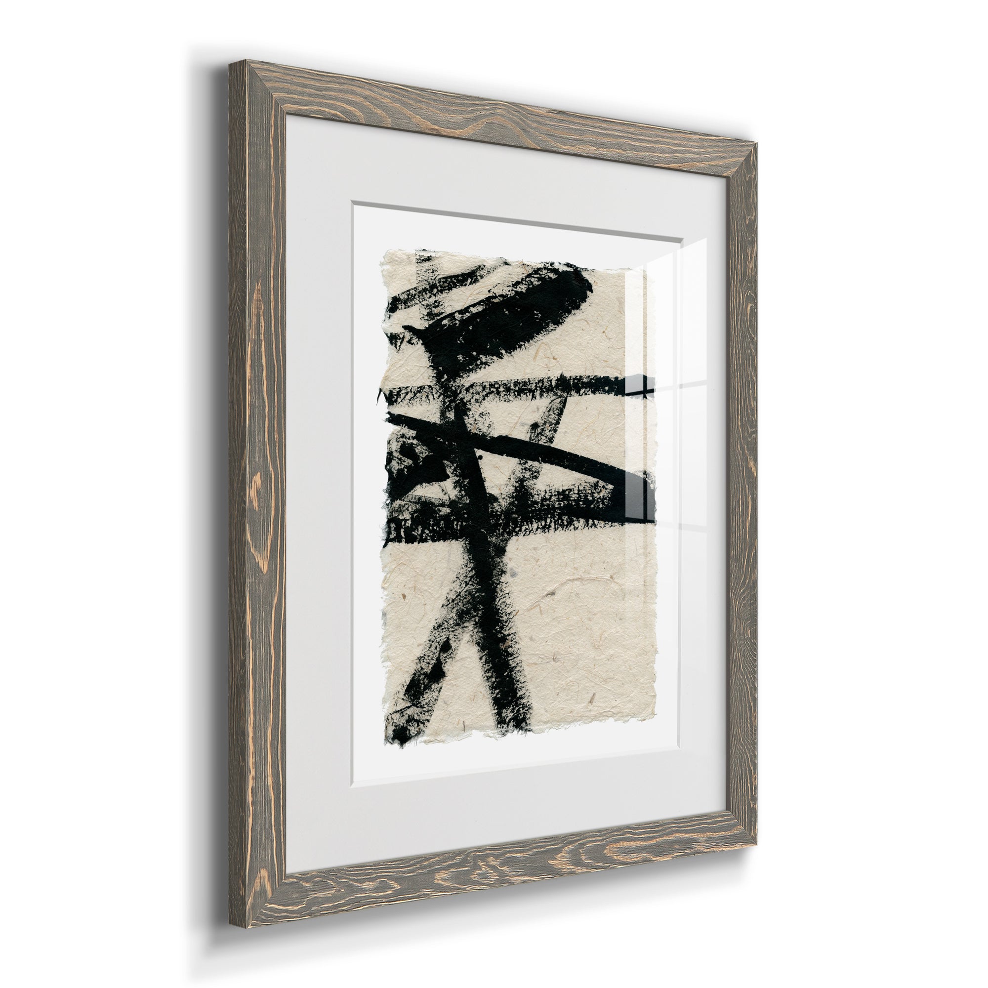 Lines Crossed III - Premium Framed Print - Distressed Barnwood Frame - Ready to Hang