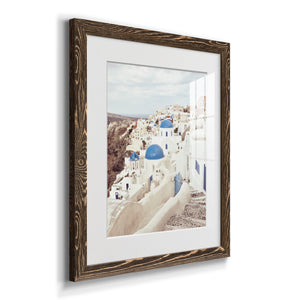 Santorini - Premium Framed Print - Distressed Barnwood Frame - Ready to Hang