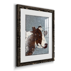Cow On Galvanized Metal - Barnwood