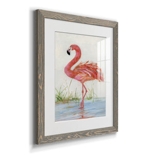 Flamingo II - Barnwood Framed Art Print