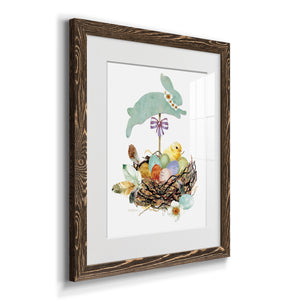 Bunny Hop - Barnwood Framed Art Print