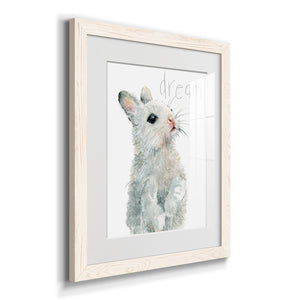 Forest Fur Baby Bunny - Premium Framed Print - Distressed Barnwood Frame - Ready to Hang