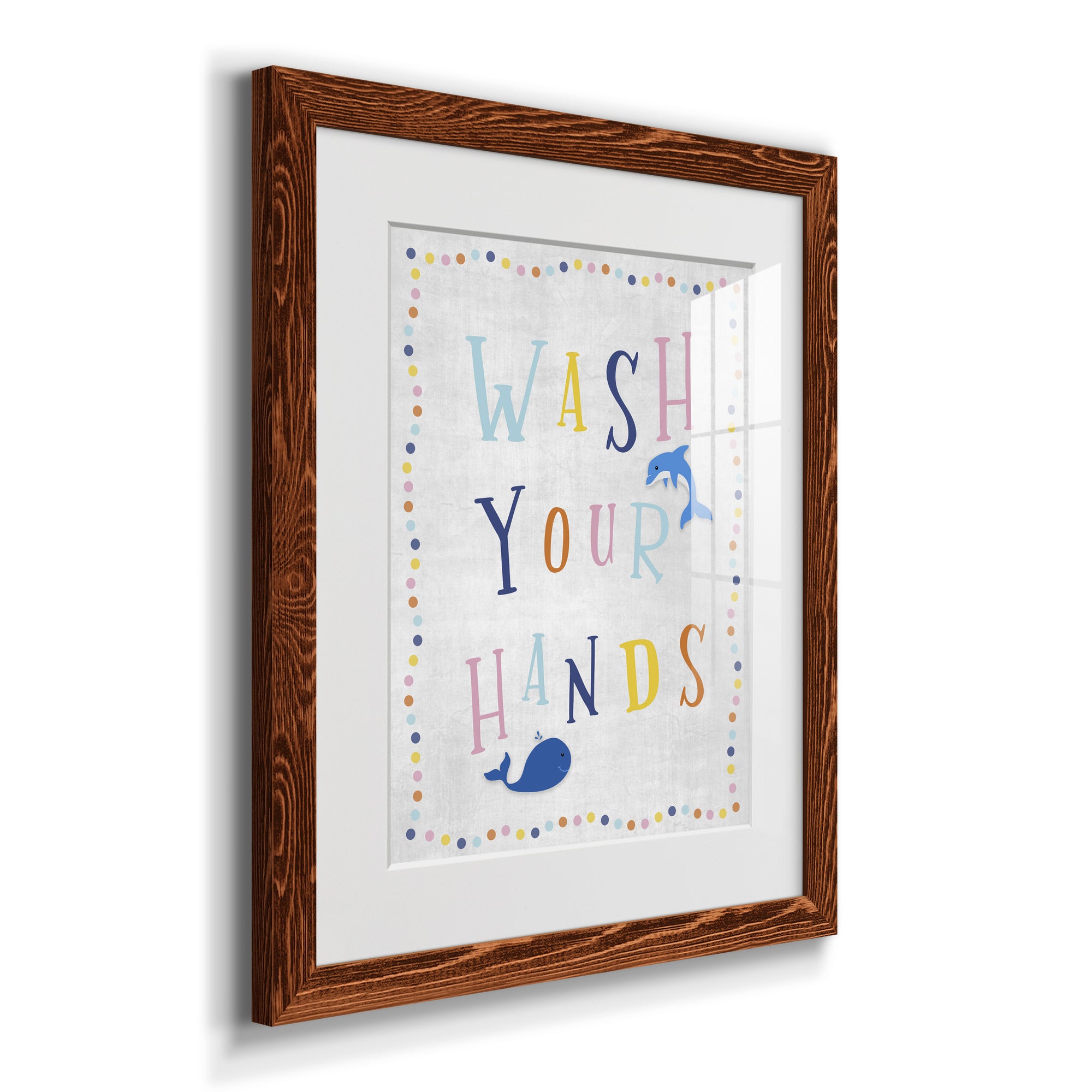 Wash Your Hands - Premium Framed Print - Distressed Barnwood Frame - Ready to Hang