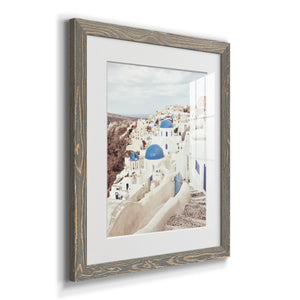 Santorini - Premium Framed Print - Distressed Barnwood Frame - Ready to Hang