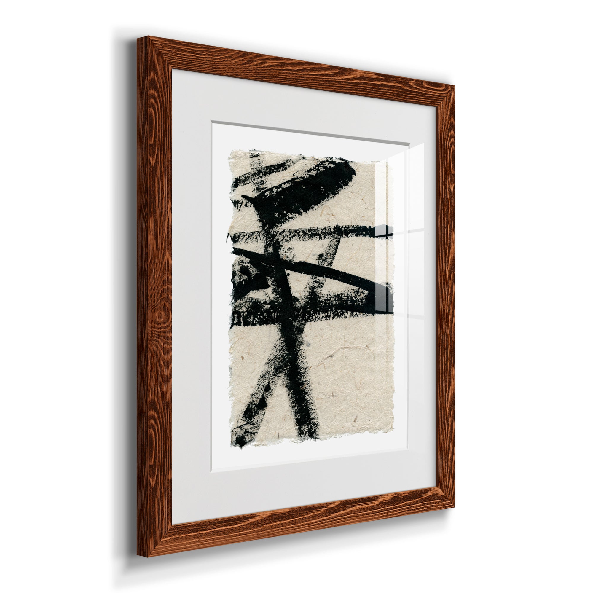 Lines Crossed III - Premium Framed Print - Distressed Barnwood Frame - Ready to Hang