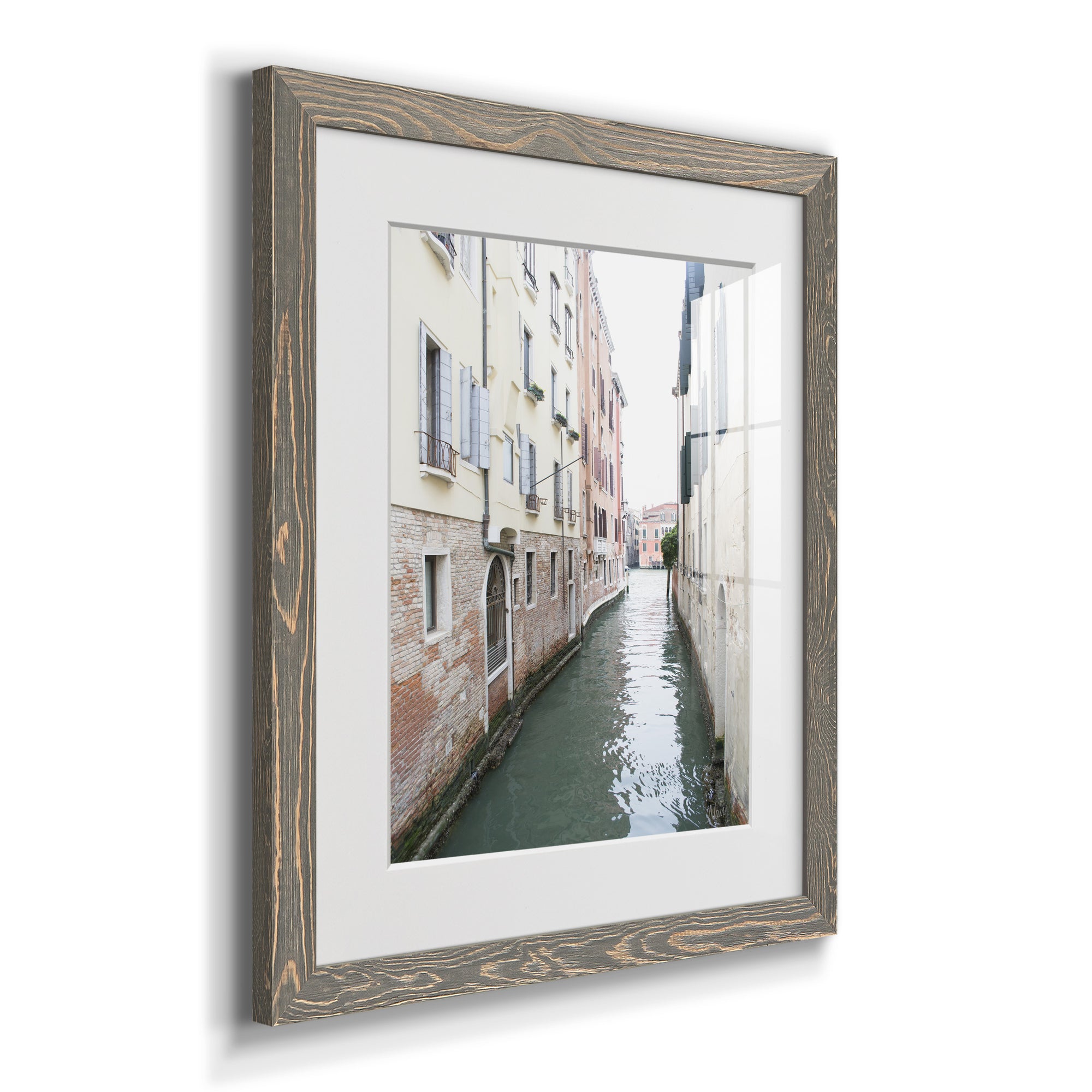 Venice Canal II - Premium Framed Print - Distressed Barnwood Frame - Ready to Hang