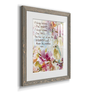 He Watches Me - Barnwood Framed Art Print