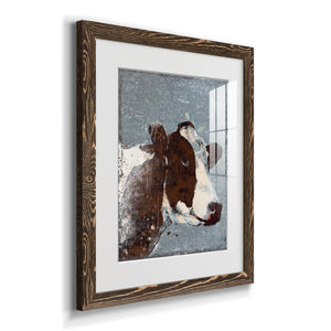Cow On Galvanized Metal - Barnwood