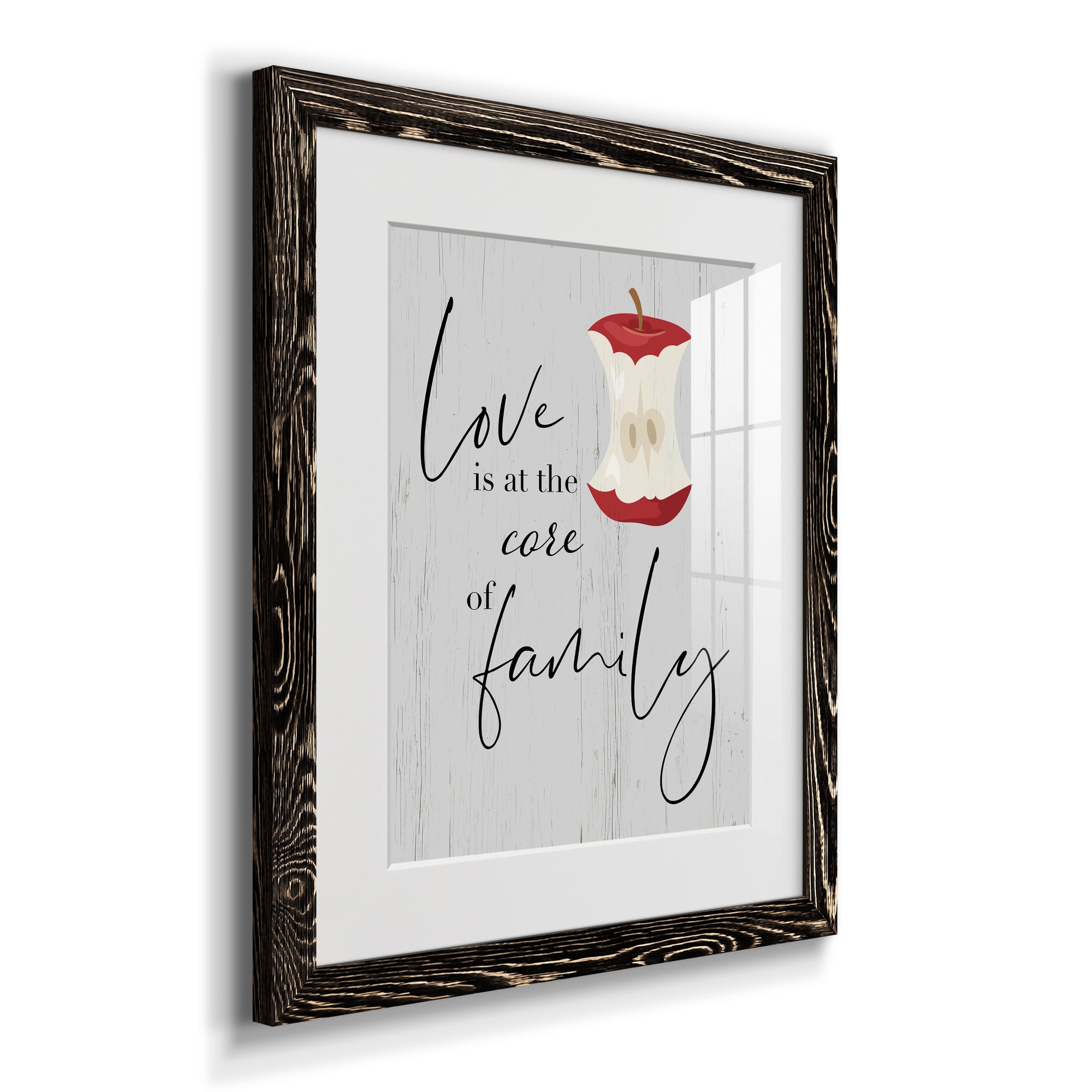 Core of Family - Premium Framed Print - Distressed Barnwood Frame - Ready to Hang