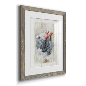 Sunday Best Hen - Barnwood Framed Art Print