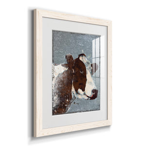 Cow On Galvanized Metal - Barnwood