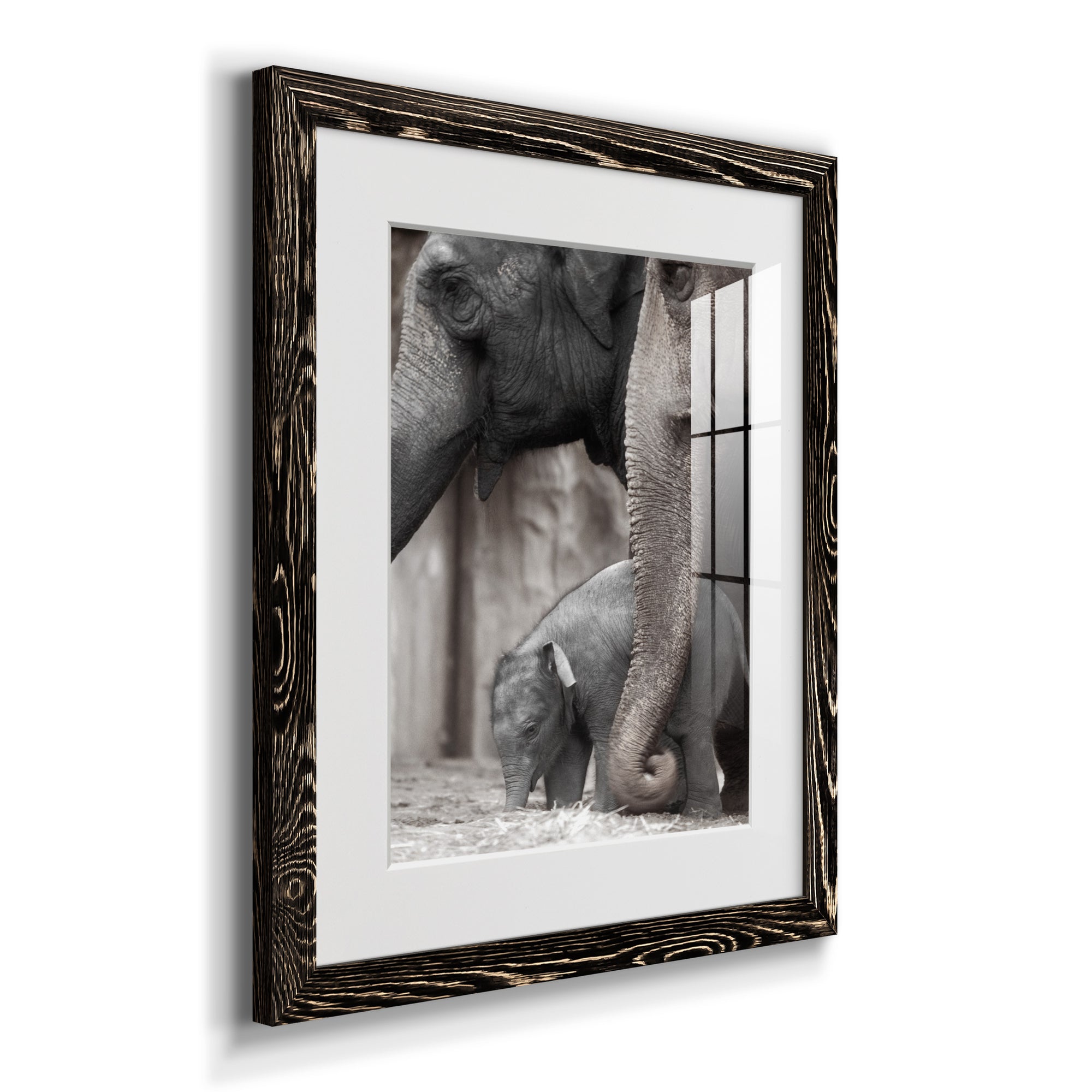 Family Moment - Barnwood Framed Art Print