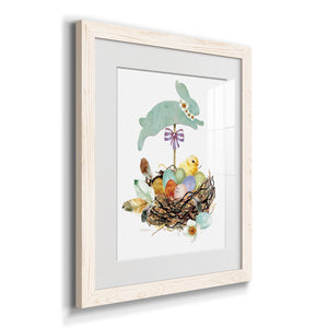 Bunny Hop - Barnwood Framed Art Print