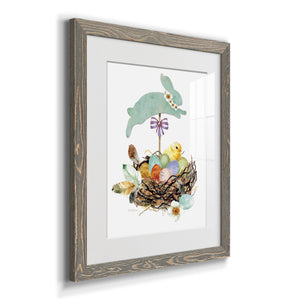 Bunny Hop - Barnwood Framed Art Print