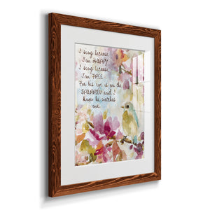 He Watches Me - Barnwood Framed Art Print