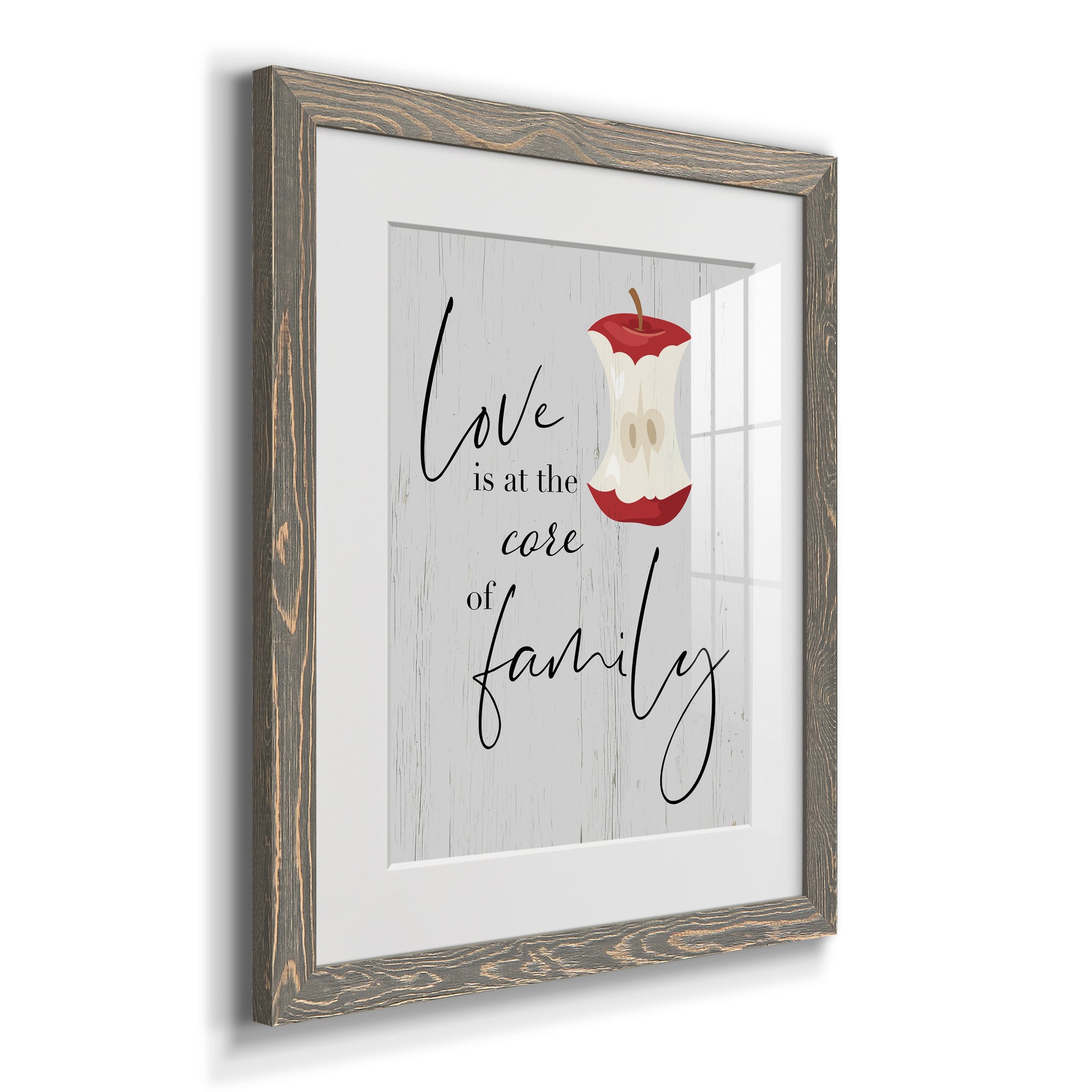 Core of Family - Premium Framed Print - Distressed Barnwood Frame - Ready to Hang