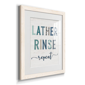 Lather Rinse Repeat - Barnwood Framed Art Print