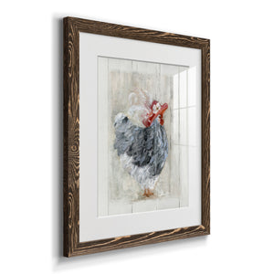 Sunday Best Hen - Barnwood Framed Art Print