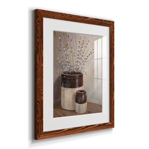 Pussywillows & Spring - Barnwood Framed Art Print