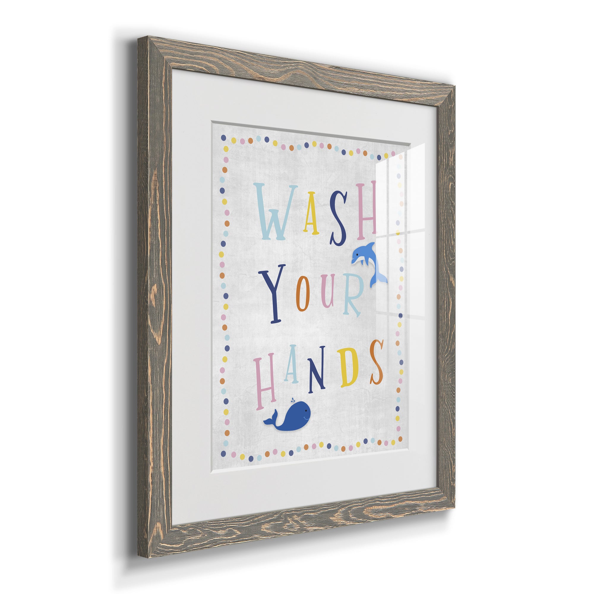 Wash Your Hands - Premium Framed Print - Distressed Barnwood Frame - Ready to Hang