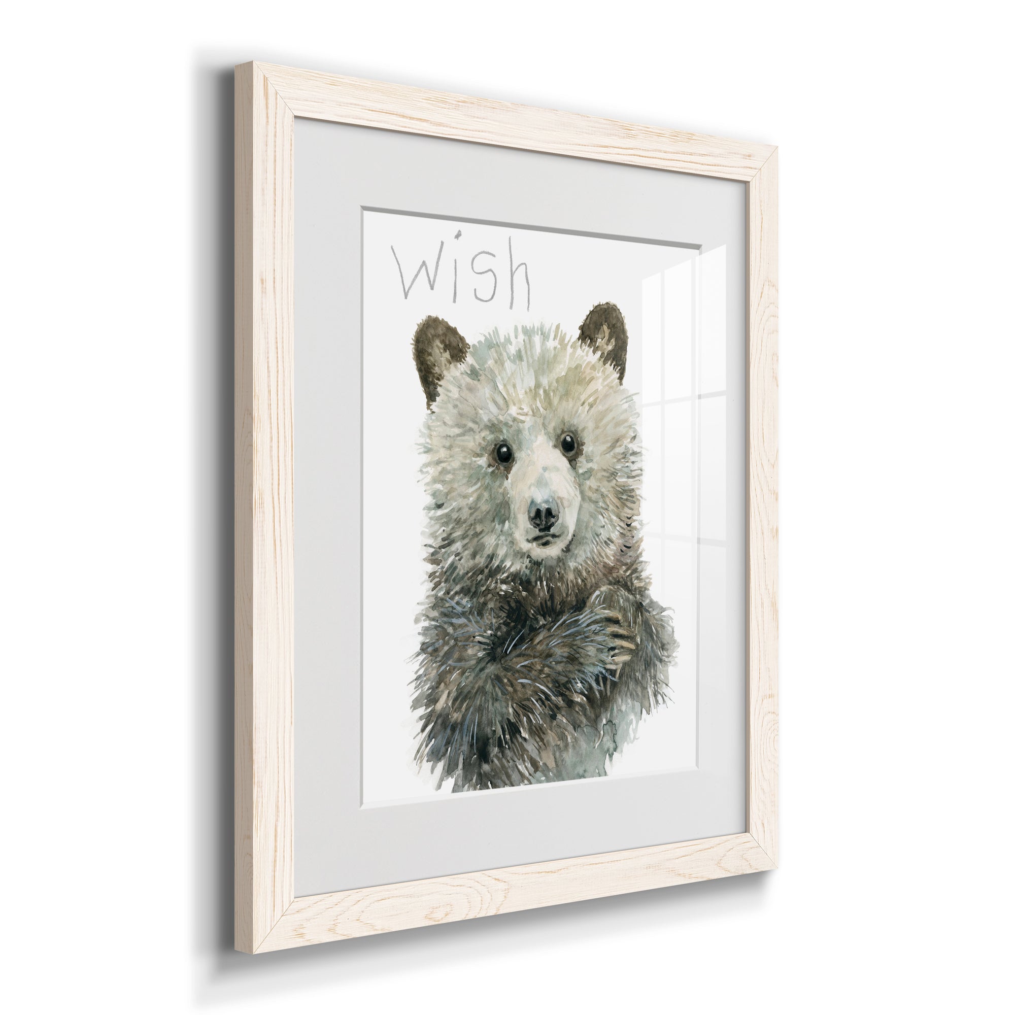 Forest Fur Baby Bear - Premium Framed Print - Distressed Barnwood Frame - Ready to Hang