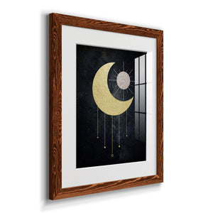 Jeweled Moon - Premium Framed Print - Distressed Barnwood Frame - Ready to Hang