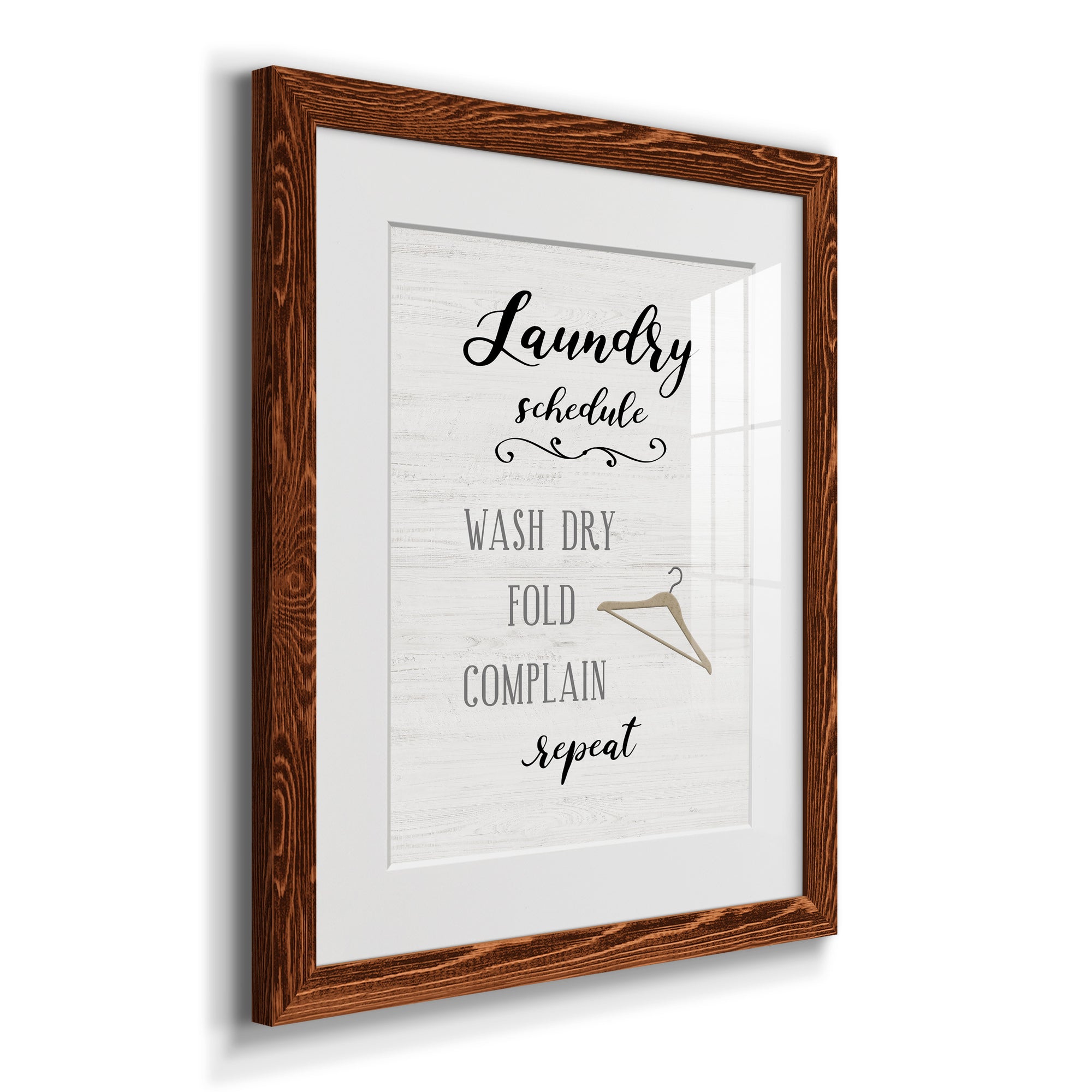 Laundry Complain - Premium Framed Print - Distressed Barnwood Frame - Ready to Hang