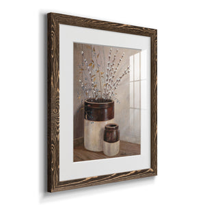 Pussywillows & Spring - Barnwood Framed Art Print