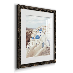 Santorini - Premium Framed Print - Distressed Barnwood Frame - Ready to Hang