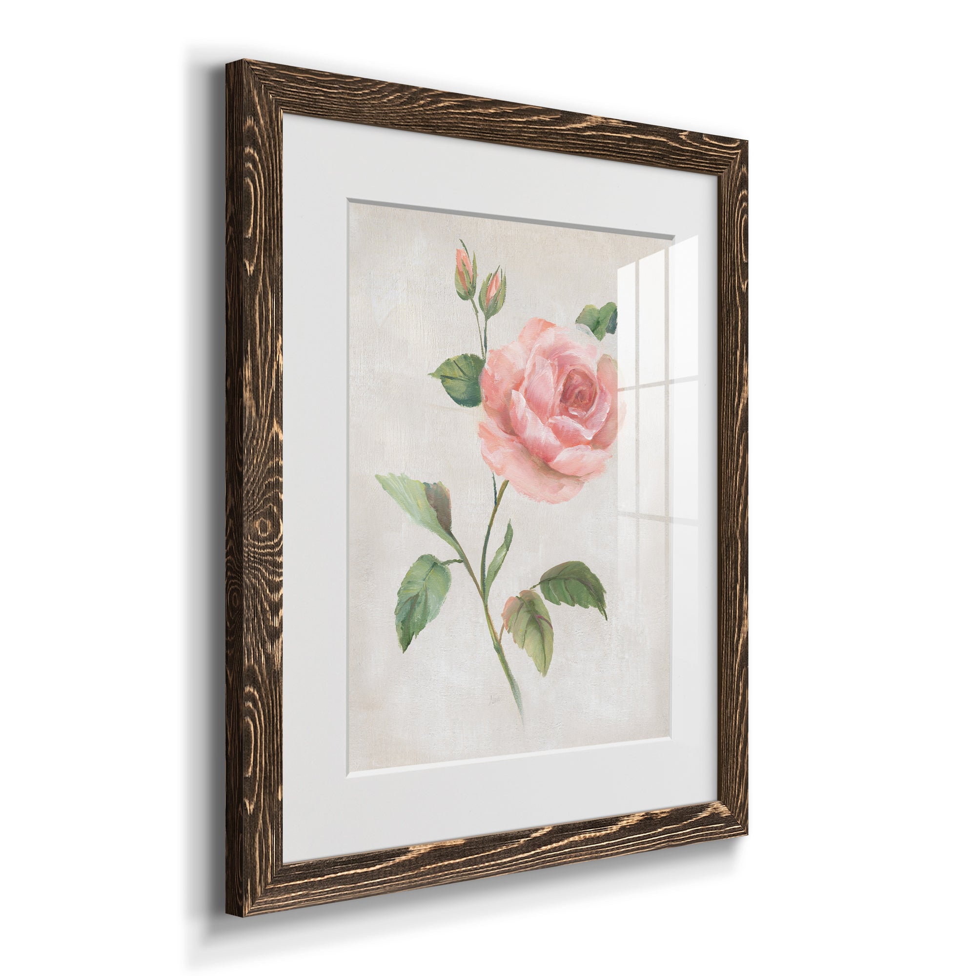 Grandiflora I - Barnwood Framed Art Print
