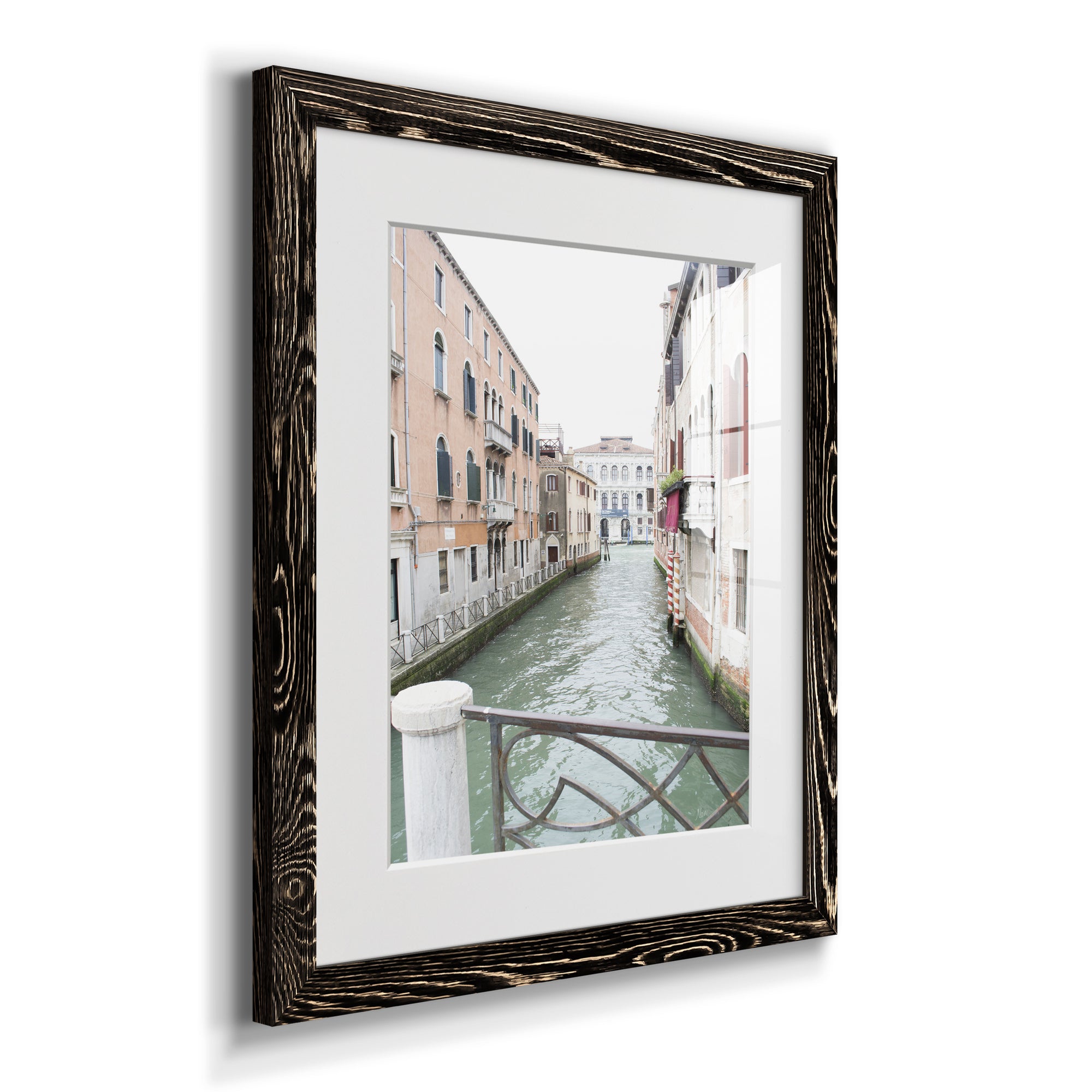 Venice Canal I - Premium Framed Print - Distressed Barnwood Frame - Ready to Hang